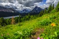 Scenic Views of Two Medicine Lake, Glacier National Park Royalty Free Stock Photo