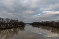 Scenic Wabash river vista in late December, Indiana