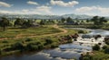 Scenic Waterfall Game: Explore Serene Farm Land With Immersive Photorealistic Renderings