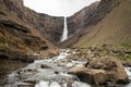 Scenic waterfall Hengifoss Royalty Free Stock Photo