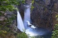 Scenic Waterfall Lush Rainforest Landscape Elk Falls Provincial Park Vancouver Island BC Canada Royalty Free Stock Photo