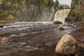 Baptism River High Falls In Autumn Royalty Free Stock Photo