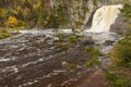 Baptism River High Falls In Autumn Royalty Free Stock Photo