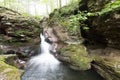 Scenic Waterfall in Ricketts Glen State Park in The Poconos in P Royalty Free Stock Photo