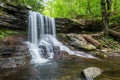 Scenic Waterfall in Ricketts Glen State Park in The Poconos in P