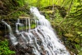 Scenic Waterfall in Ricketts Glen State Park in The Poconos in P Royalty Free Stock Photo