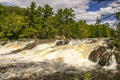 Scenic waterfalls in Lanaudiere area Park Royalty Free Stock Photo