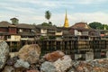 Scenic waterfront and old town building city landmark in Chanthaburi, Thailand Royalty Free Stock Photo