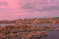 Scenic Watson Lake Sunset Reflection Royalty Free Stock Photo