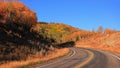 Scenic by way 133 in Colorado rocky mountains surrounded by fall foliage. Royalty Free Stock Photo