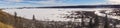 Scenic Wide Panoramic Landscape Glenmore Reservoir Calgary Alberta Royalty Free Stock Photo