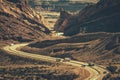 Scenic Winding Interstate Highway 70 in the State of Utah