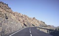 Scenic winding mountain road in Teide National Park, Tenerife, Spain Royalty Free Stock Photo
