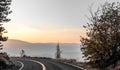 Scenic winding road through yosemite national park Royalty Free Stock Photo