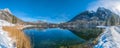 Scenic winter landscape in Bavarian Alps at mountain lake Hintersee, Germany Royalty Free Stock Photo