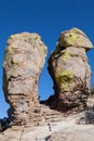 Rock Hoodoos in Chiricahua National Monument Arizona in winter Royalty Free Stock Photo