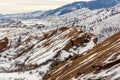 Scenic winter landscape in Red Rocks Park Royalty Free Stock Photo