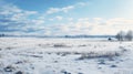 Scenic Winter Landscape In Rural Canada Near Small Village Royalty Free Stock Photo