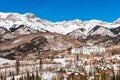 Mountain Village and the San Juan Mountains in Telluride, Colorado Royalty Free Stock Photo