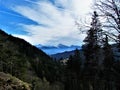Scenic winter view of mountains Grintovec and Skuta Royalty Free Stock Photo
