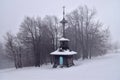 Old belfry in Beskydy mountains Royalty Free Stock Photo