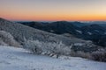 Scenic wintry evening over the Appalachian Mountains Royalty Free Stock Photo