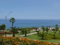 Scenic Yitzhak Rabin park in Miraflores district of Lima Royalty Free Stock Photo