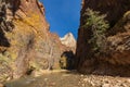 Scenic Zion National Park Narrows in Fall Royalty Free Stock Photo