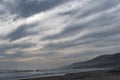 Scenic Zuma Beach vista on a misty afternoon, Malibu, California