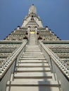 Grandiose white Hindu temple, Bangkok, Thailand Royalty Free Stock Photo