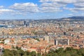 A scenics aerial view of the city of Marseille, bouches-du-rhone, France with the old port (vieux port) Royalty Free Stock Photo