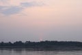 Scenics of the Mekong river in the morning. Royalty Free Stock Photo