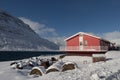 Scenics view of eskifjordur city in eastern iceland.winter season in iceland