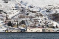 Scenics view of eskifjordur city in eastern iceland.winter season in iceland