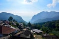 Scenics view of a hill tribe village in northern part of Thailand.  Most of villager is arabica coffee plantaion farmers Royalty Free Stock Photo