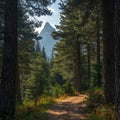 scenik forest trail leading Royalty Free Stock Photo