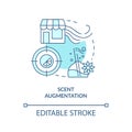 Scent augmentation turquoise concept icon