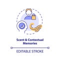 Scent and contextual memories concept icon