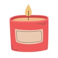 Scented candle. Vector flat illustrations