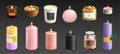 Scented Candles Set Royalty Free Stock Photo