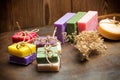 Scented and colorfull soaps Royalty Free Stock Photo