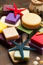 Scented and colorfull soaps Royalty Free Stock Photo