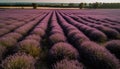 Scented lilac blossoms pattern the Valensole plateau generated by AI