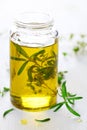 Scented oil with rosemary and fresh herbs