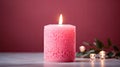 scented pink candle