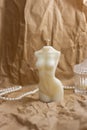 Scented Woman torso candle. Aroma candle in the shape of a female body