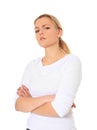 Sceptical looking woman Royalty Free Stock Photo