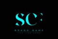 SCF abstract letter logo design Royalty Free Stock Photo