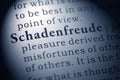 Definition of the word schadenfreude Royalty Free Stock Photo