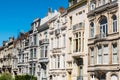 Schaerbeek, Brussels, Belgium - Facades of typical upper class art nouveau residential houses Royalty Free Stock Photo